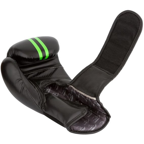 Боксерські рукавички PowerPlay 3016 Чорно-зелені 10 ун (PP_3016_10oz_Black/Green), Вага: 10 унцій, зображення 5