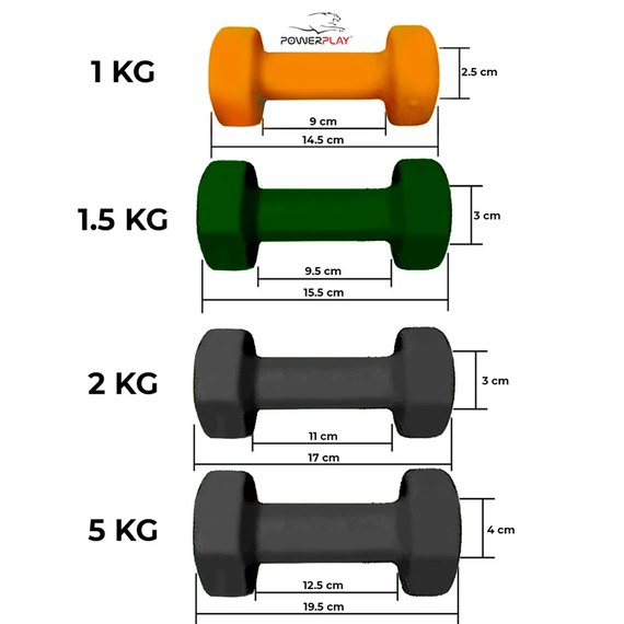 Гантель PowerPlay 4125 вінілова 2 кг (PP_4125_2kg), Вага: 2 кг, зображення 4