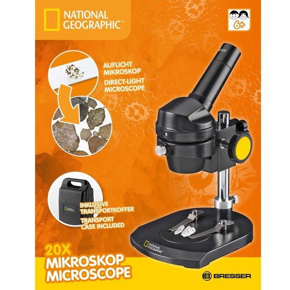 Микроскоп National Geographic Mono 20x (с кейсом) 927065, изображение 7