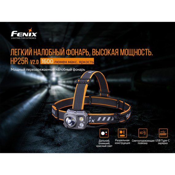 Налобний ліхтар Fenix HP25RV20, зображення 5