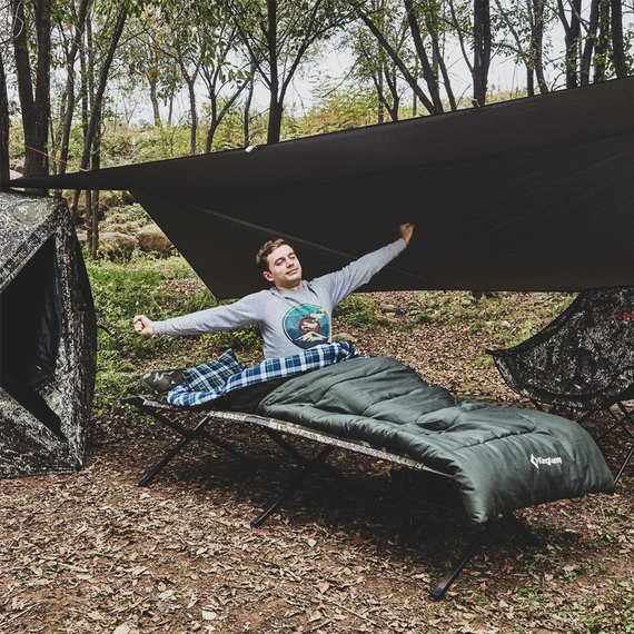 Раскладушка KingCamp Hard Camping Cot L camo KC2103, изображение 8