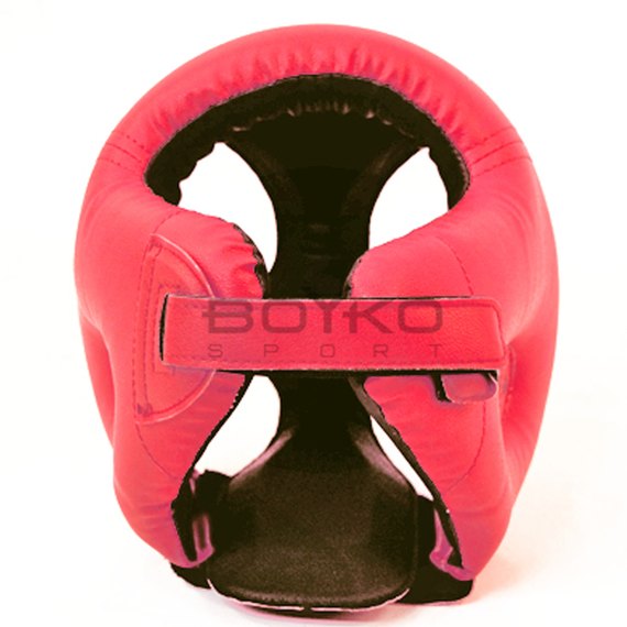 Боксерский шлем BoYko BS-№2 экокожа красный XXL (bs6246013305), Размер: XXL, изображение 9