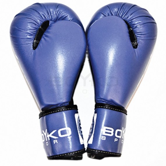 Перчатки для кикбоксинга BoYko BS композиционная кожа синие 10 ун (bs6113002008), Вес: 10 унций, изображение 5
