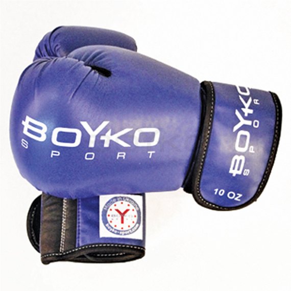 Перчатки для кикбоксинга BoYko BS композиционная кожа синие 10 ун (bs6113002008), Вес: 10 унций, изображение 6