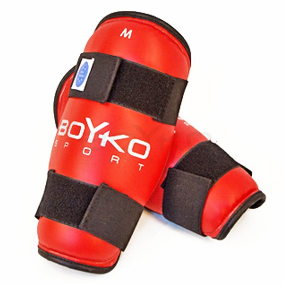 Защита ног BoYko BS - голень, для кикбоксинга, композиционная кожа, красный 5XL (bs6013122308), Размер: 5XL, изображение 2