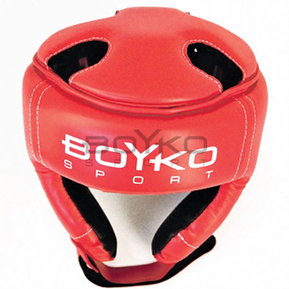 Боксерский шлем BoYko BS-№2 экокожа красный XXL (bs6246013305), Размер: XXL, изображение 13
