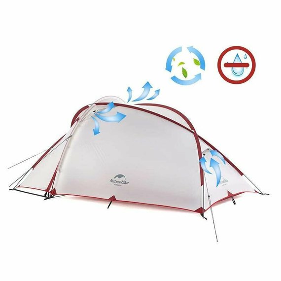 Палатка Naturehike Hiby NH19ZP005 серо-красный (6927595742891), изображение 4