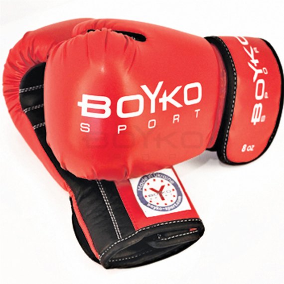 Перчатки для кикбоксинга BoYko BS композиционная кожа красные 10 ун (bs6113002208), Вес: 10 унций, изображение 7