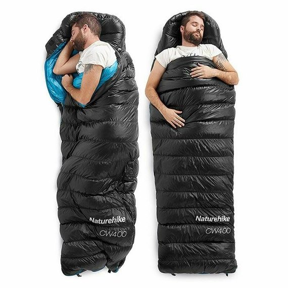 Спальний мішок Naturehike CWZ400 NH19W400-Z чорний (6927595765371), Колір: Чорний, зображення 3