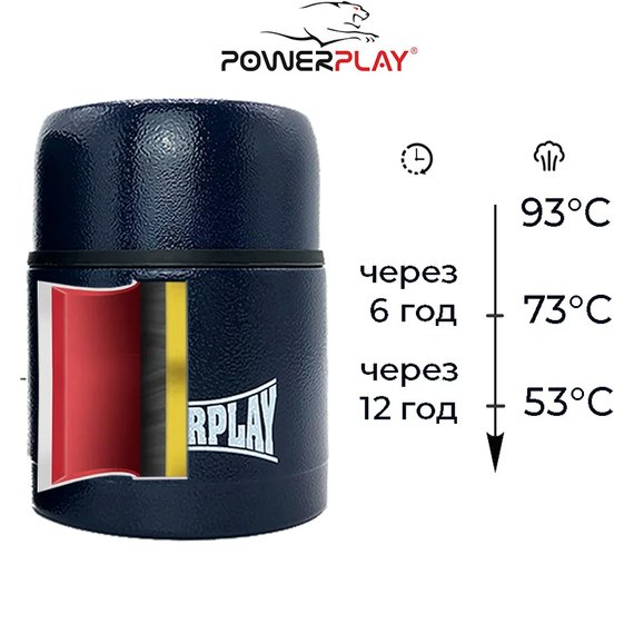 Термоc харчовий PowerPlay 9003 синій 700 мл (PP_9003_700ml_ Blue), Колір: Синій, зображення 3