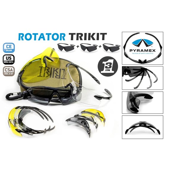 Окуляри захисні зі змінними лінзами Pyramex Rotator TRIKIT (2РОТАКІТ), зображення 7
