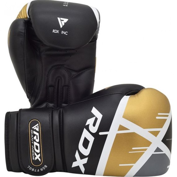 Боксерские перчатки RDX F7 Ego Black Golden 14 ун. (3073_40291), Вес: 14 унций, Цвет: Чёрный, изображение 6