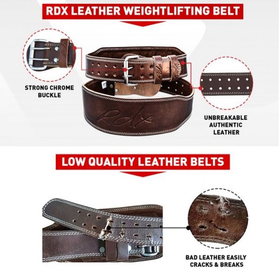 Пояс для важкої атлетики RDX Brown L (577_40293), Розмір: L, зображення 8