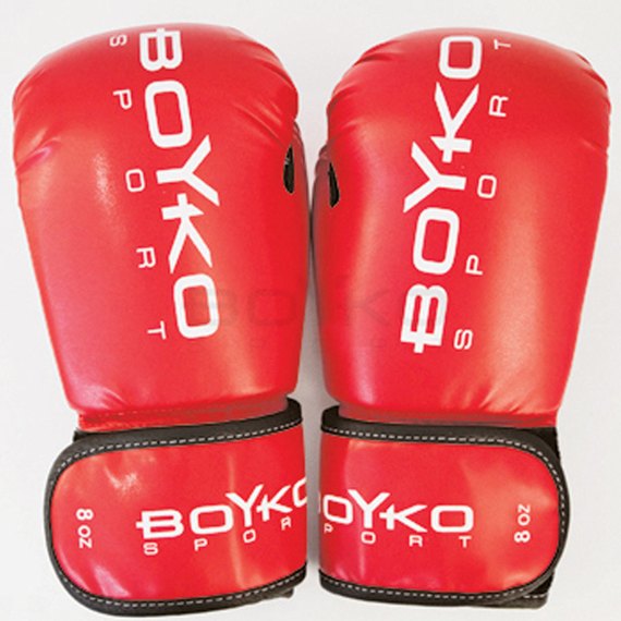 Боксерські рукавички BoYko BS композиційна шкіра червоні 10 ун (bs6111032208), Вага: 10 унцій, зображення 2