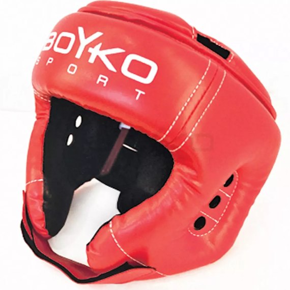 Боксерский шлем BoYko №2 композиционная кожа красный XL (bs6246012304), Размер: XL