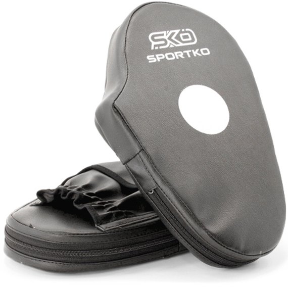Лапы для кикбоксинга Sportko черные ПД4, Цвет: Чёрный, изображение 2