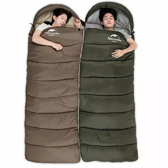 Спальный мешок Naturehike U350 NH20MSD07 левый коричневый (6927595767221-L), изображение 4