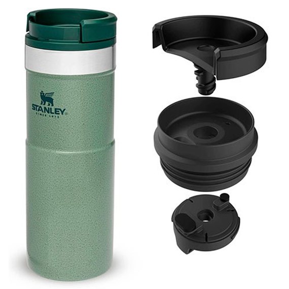 Термочашка Stanley Classic Never Leak Hammertone Green 0.47 л (6939236382878), Цвет: Зелёный, изображение 3