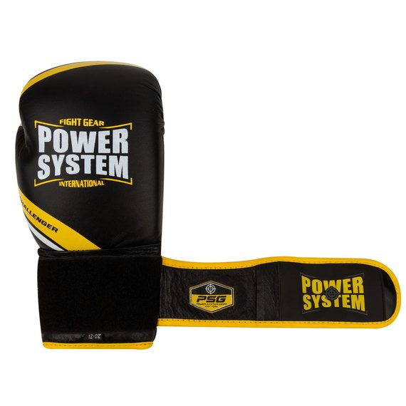 Боксерські рукавички Power System PS 5005 Challenger Black/Yellow 10 унцій (PS-5005_10oz_Black/Yellow), Вага: 10 унцій, зображення 4