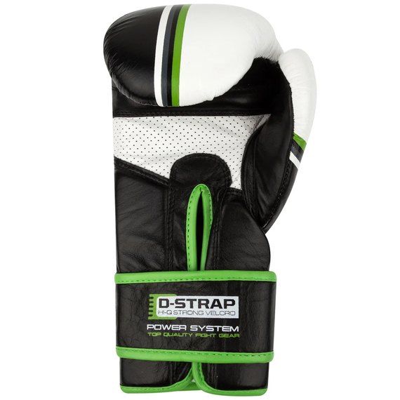 Боксерські рукавички Power System PS 5006 Contender Black/Green Line 16 унцій (PS-5006_16oz_Black/Green), Вага: 16 унцій, зображення 3