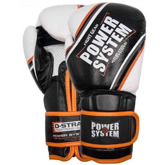Боксерські рукавички Power System PS 5006 Contender Black/Orange Line 16 унцій (PS-5006_16oz_Black/Orange), Вага: 16 унцій