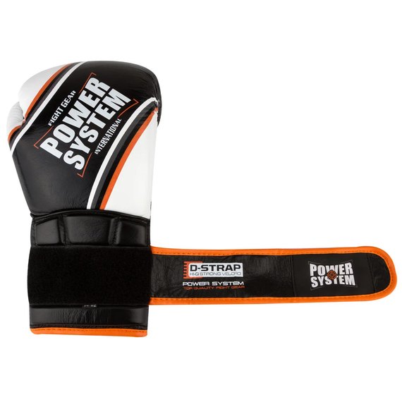Боксерські рукавички Power System PS 5006 Contender Black/Orange Line 16 унцій (PS-5006_16oz_Black/Orange), Вага: 16 унцій, зображення 4