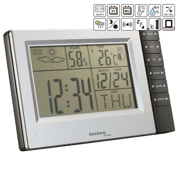 Метеостанция Technoline WS9121 Silver/Grey (DAS301187), изображение 2