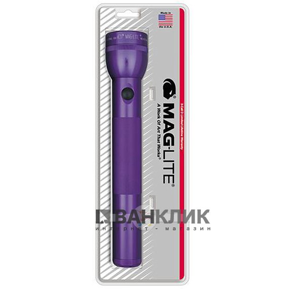Фонарь Maglite 2D (пурпурный) в блистере (S2D986R)