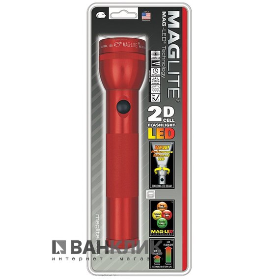 Фонарь Maglite LED 2D (красный) (ST2D036R)