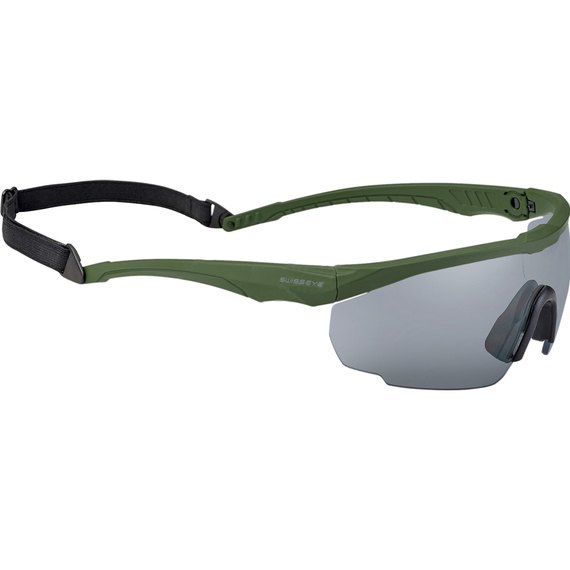 Баллистические очки Swiss Eye Blackhawk 3 компл. сменных линз, футляр олива 40423, Цвет оправы: Оливковый, Цвет линз: Чёрный, Прозрачный, Оранжевый