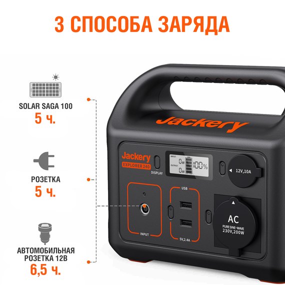 Портативная электростанция Jackery Explorer 240EU, изображение 4