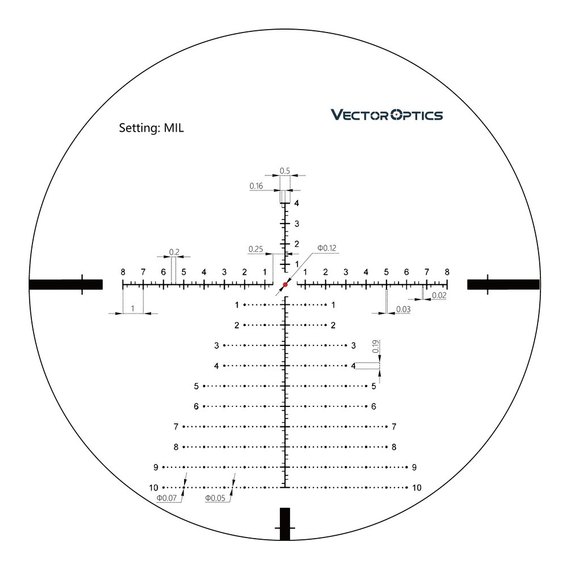 Прицел Vector Optics Continental, 5-30x56 MBR, FFP, 1/10MIL, 34mm SCFF-41P, изображение 9