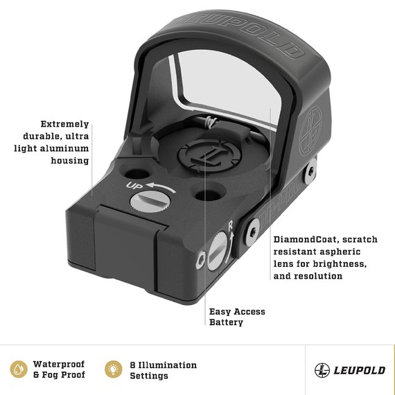 Приціл коліматорний Leupold DeltaPoint Pro 6 MOA Dot 181105, зображення 3
