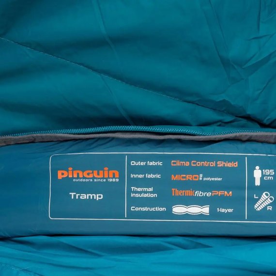 Спальный мешок Pinguin Tramp (11/7°C), 185 см - Right Zip, Khaki (237245), Сторона застежки: Правая, Цвет : Khaki, изображение 4