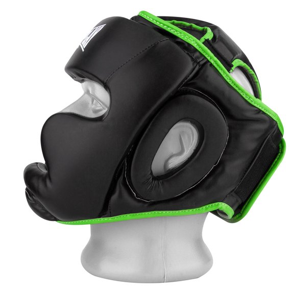 Боксерський шолом PowerPlay 3100 PU Чорно-зелений XL (PP_3100_XL_Black/Green), Розмір: XL, зображення 2