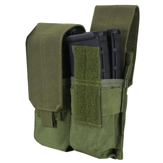 Подсумок Condor Double M4 Mag для 2-х магазинов, закрытый олива (MA4-001), Цвет: Олива, изображение 2
