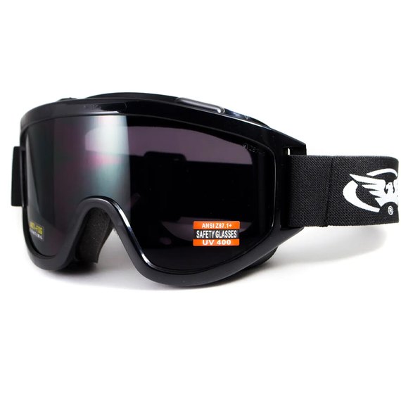 Очки защитные Global Vision Wind-Shield Anti-Fog, серые (GV-WIND-GR1), Цвет оправы: Чёрный, Цвет линз: Серый