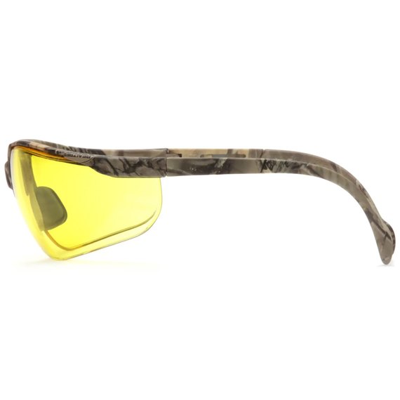 Окуляри захисні Pyramex Venture-2 Camo (Amber) жовті (PM-VN2CAM-AM), Колір оправи: Камуфляж, Колір лінз: Жовтий, зображення 4