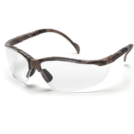 Окуляри захисні Pyramex Venture-2 Camo (clear) прозорі (PM-VN2CAM-CL), Колір оправи: Камуфляж, Колір лінз: Прозорий
