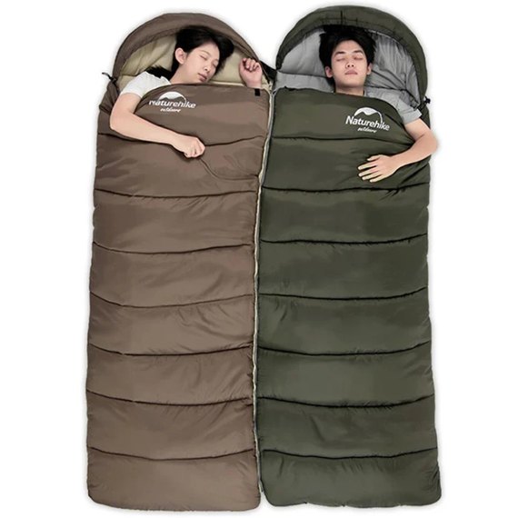 Спальный мешок Naturehike U150 NH20MSD07, (11°C), левый коричневый (6927595764381-L), изображение 4