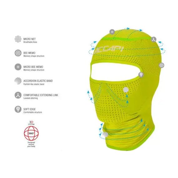 Балаклава Accapi Ergoracing Balaclava, Lime, 56/62 (ACC A838.915-2), изображение 3