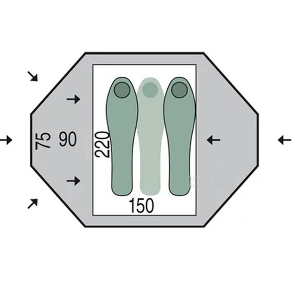 Палатка Pinguin Tornado 3 Green (PNG 123), изображение 2