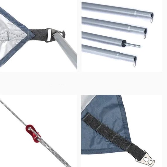 Тент для кемпінгу Naturehike Hexagon NH16T013-S сіро-синій 6927595777794, зображення 3