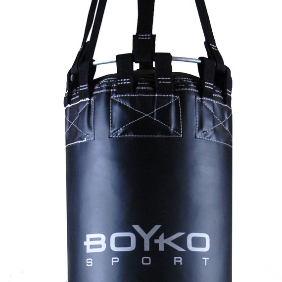 Боксерский мешок BoYko BS цилиндрический, ПВХ, 150х60 см на 8 ремнях (bs0412603305)