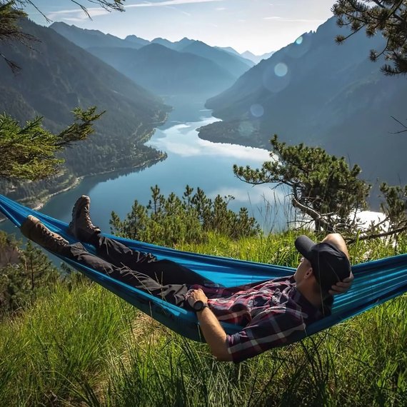Гамак Sea To Summit Hammock Set Pro Single Blue (STS AHAMSETSBL), Цвет: Голубой, изображение 2