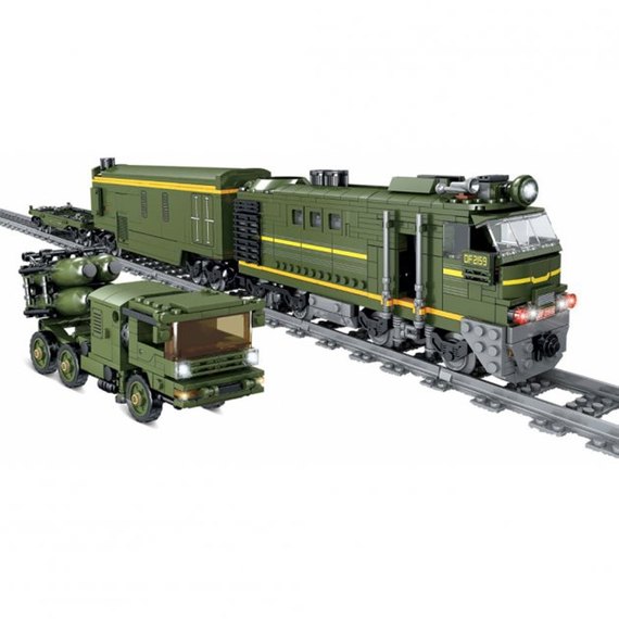 Конструктор ZIPP Toys Поезд DF2159 с рельсами зеленый (98252), изображение 2