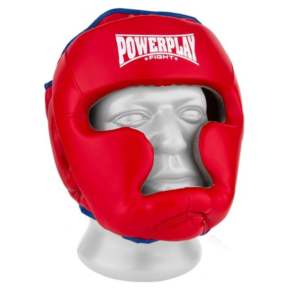 Боксерський шлем PowerPlay 3068 PU + Amara красно-синий S (PP_3068_S_Red/Blue)