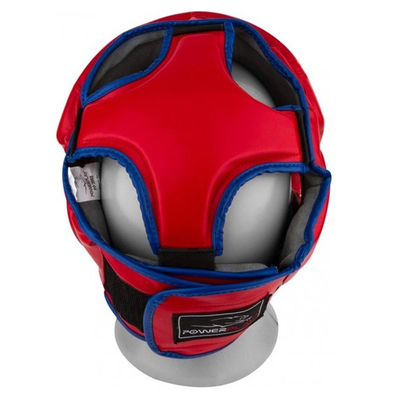 Боксерський шлем PowerPlay 3068 PU + Amara красно-синий S (PP_3068_S_Red/Blue), изображение 4