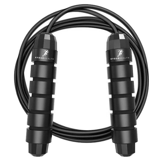 Cкакалка скоростная 4yourhealth Premium Skip Rope 3m 0149 черная (4YH_0149_Black), изображение 2