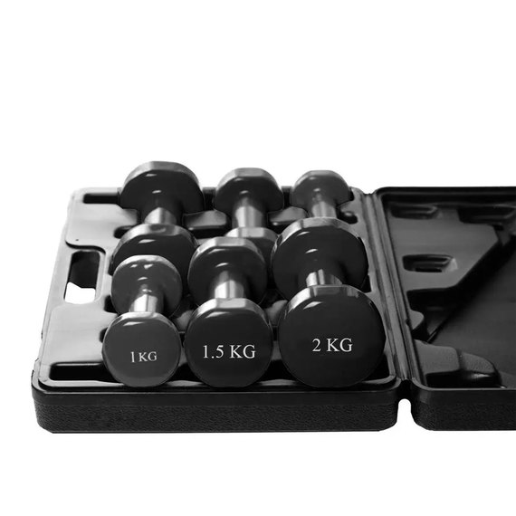 Набор гантелей в кейсе PowerPlay 4121 9 кг (PP_4121_9kg), Вес: 9 кг, изображение 5